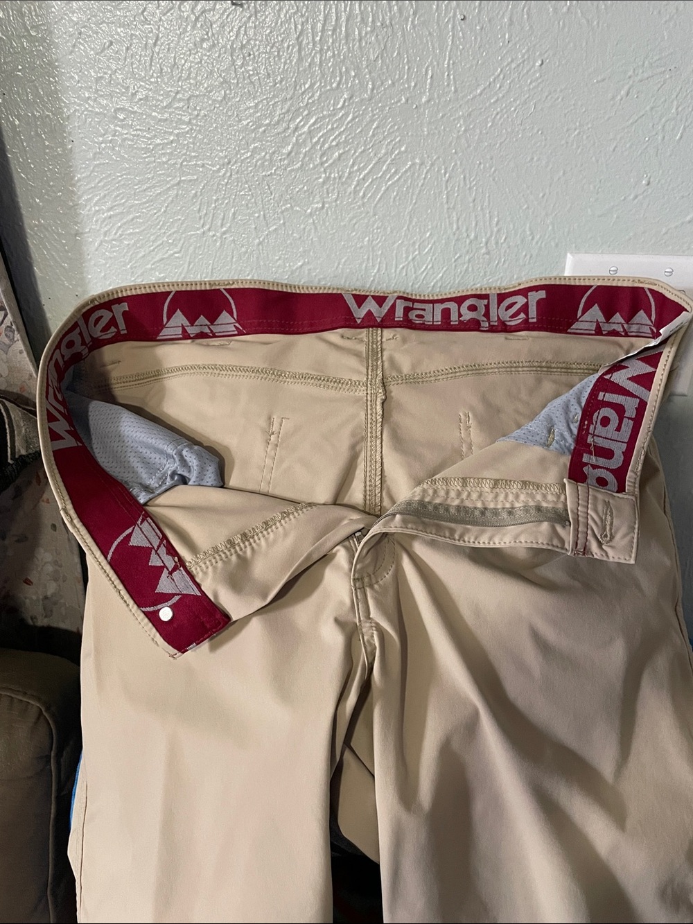 Wrangler Khaki/Tan Casual Chinos with Branded Waistband